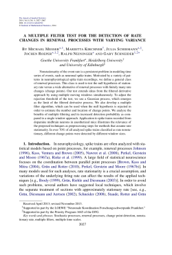 A multiple filter test for the detection of rate changes in renewal