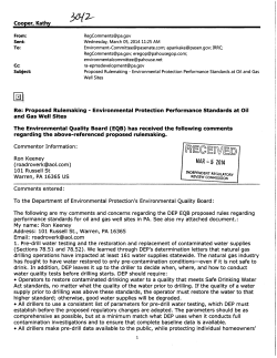 Cooper, Kathy _____ Re: Proposed Rulemaking