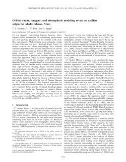 Orbital radar, imagery, and atmospheric modeling reveal an aeolian