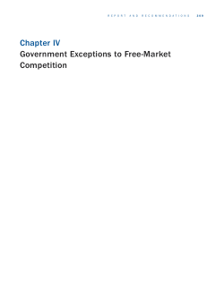 Chapter IV Government Exceptions to Free