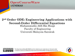 2nd Order DE Linear Equations:Engineering