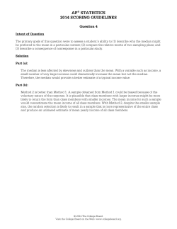 ap&reg; statistics 2014 scoring guidelines