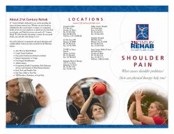 Shoulder Pain - 21st Century Rehab