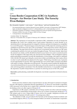 Cross-Border Cooperation (CBC) in Southern Europe&mdash;An Iberian