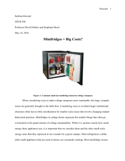 Minifridges = Big Costs? - Sustainability