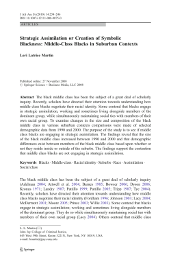 Strategic Assimilation or Creation of Symbolic Blackness: Middle