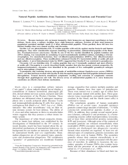 Natural Peptide Antibiotics from Tunicates: Structures, Functions and