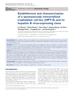 Establishment and characterization of a