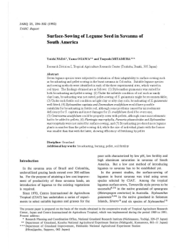 Surface-Sowing of Legume Seed in Savanna of South America
