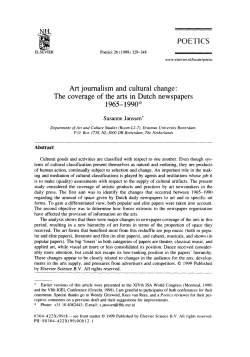 Art journalism and Cultural Change