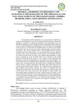 mineral and biotic environment and ecological