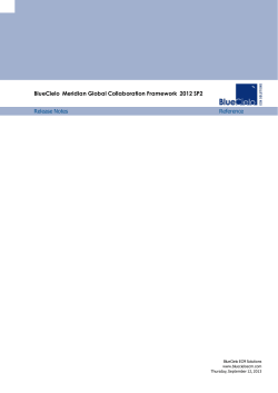 My Document - BlueCielo Technical Library