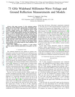 73 GHz Wideband Millimeter-Wave Foliage and