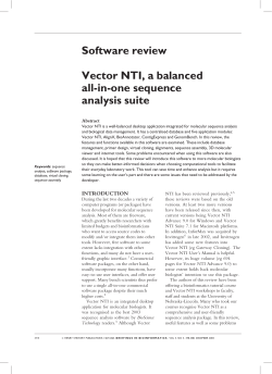 Software review Vector NTI, a balanced all-in