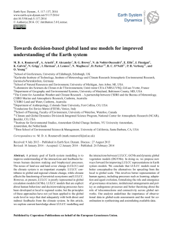 Towards decision-based global land use models for improved