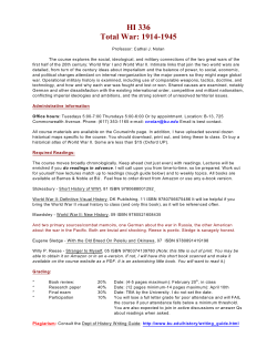 HI 336 Total War: 1914-1945