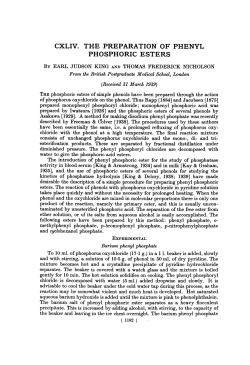 cxliv. the preparation of phenyl phosphoric esters