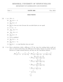 Test 1 - Memorial University