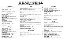 Raw Bar Starters Burger Egg Sandwiches Classic