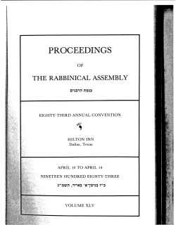 The Wonder of Heschel - The Rabbinical Assembly