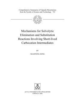 Mechanisms for Solvolytic Elimination and Substitution