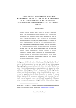 royal figures as nation builders &ndash; king kamehameha and charlemagne