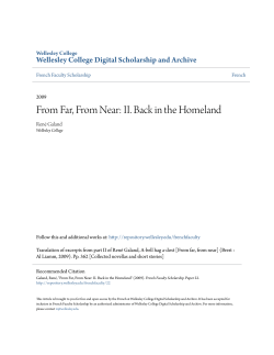 From Far, From Near: II. Back in the Homeland