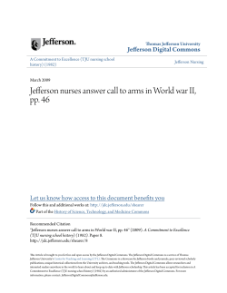 Jefferson nurses answer call to arms in World war II, pp. 46