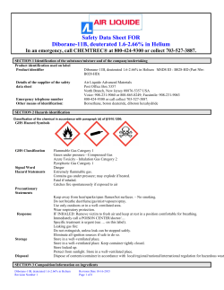 Diborane-11B deuterated 1.6-2.66% in Helium