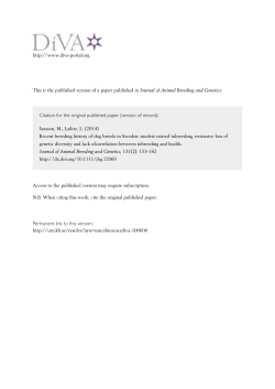 Recent breeding history of dog breeds in Sweden: modest rates of