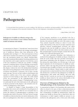 Ch06: Pathogenesis - Society For Middle Ear Disease