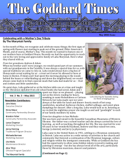 Newsletter - Goddard House