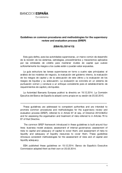 Guidelines on common procedures and