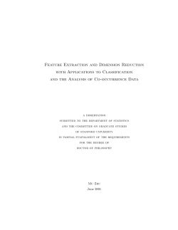 Feature Extraction and Dimension Reduction with Applications to