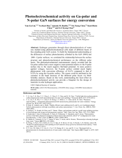 Photoelectrochemical activity on Ga-polar and N