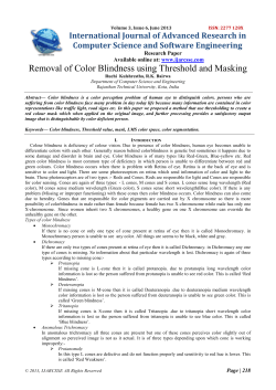 Removal of Color Blindness using Threshold and