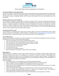 Parent and Student Home Use Agreement: Chromebook