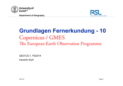 Copernicus - Department of Geography