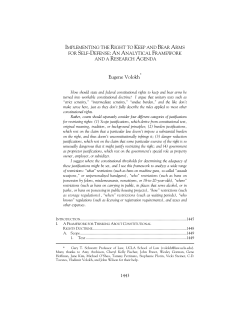 Implementing the Right to Keep and Bear Arms