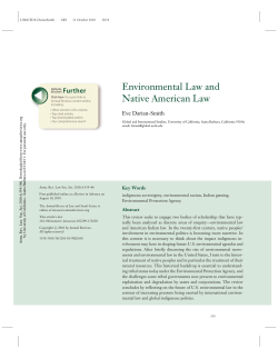Environmental Law and Native American Law