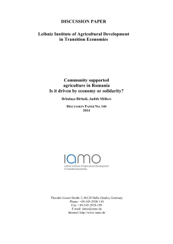 Community supported agriculture in Romania