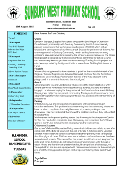 timeline - Sunbury West Primary School