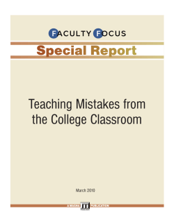Teaching Mistakes from the College Classroom