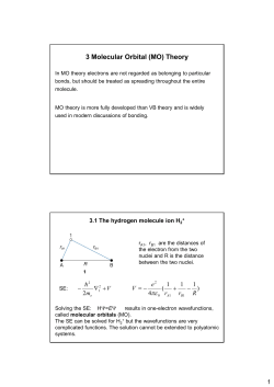 3 Molecular Orbital (MO) Theory