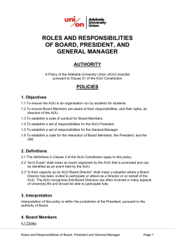 roles and responsibilities of board, president, and general manager