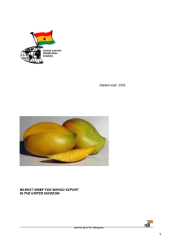 Market Brief for Mango Export in the United Kingdom