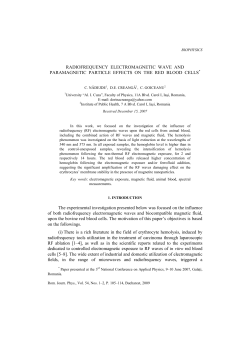 RADIOFREQUENCY ELECTROMAGNETIC WAVE AND