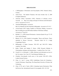 BIBLIOGRAPHY 1. A Bibliography of Dictionaries and