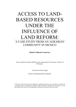 ACCESS TO LAND- BASED RESOURCES UNDER THE