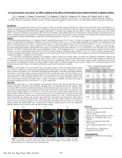 Are sports good for your knees? An MRI evaluation of the
